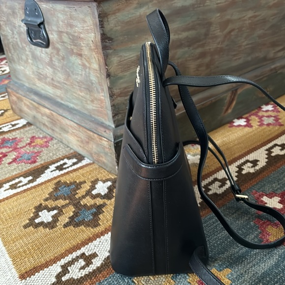 Kate Spade Staci Dome Medium Backpack Bag Black Saffiano leather - Picture 3 of 5